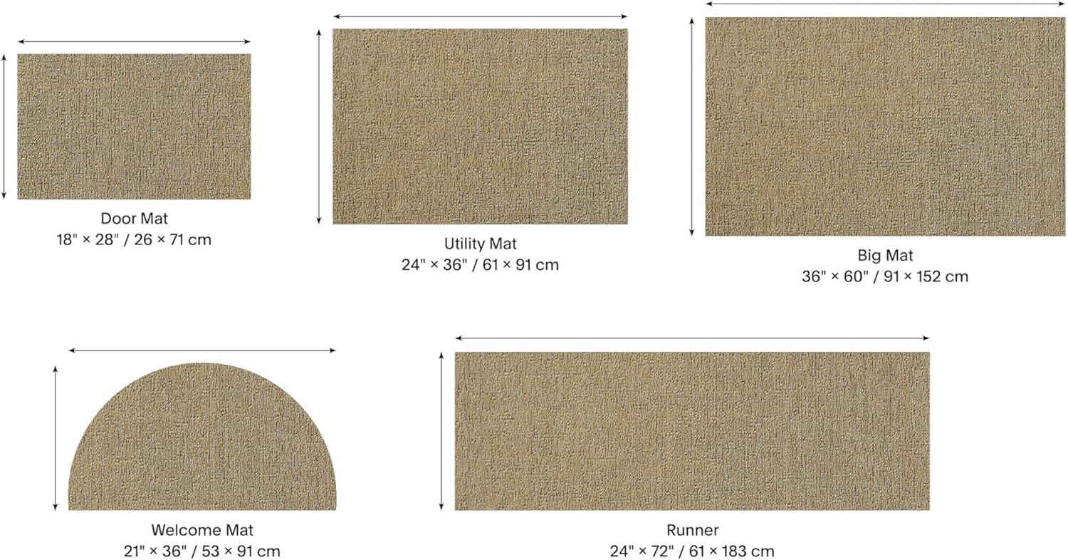 imageChilewich Martha by Martha Stewart Heathered Shag Floor Mat in Wheat 21x36 Easy Care Welcome Mat Premium IndoorOutdoor Tufted Rug for Entry Kitchen Bath Pool with Weatherproof Backing