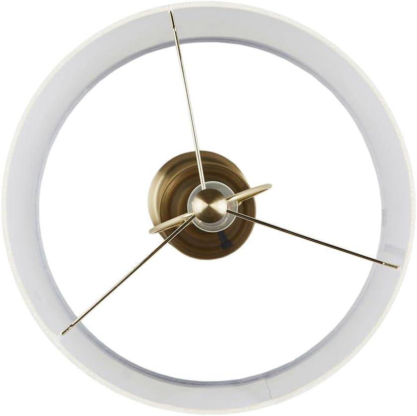 imageHampton Hill Aelorian Table Lamp Antiqued Brass Nightstand Bedside Lamp Bedford Collection Farmhouse Study Lamp Clear Polarized Cord Socket Swtich Empire Fabric Shade 225quot H