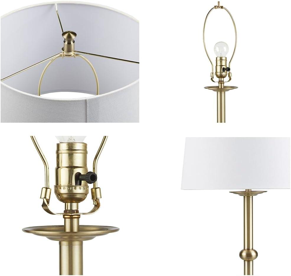 imageHampton Hill Aelorian Table Lamp Antiqued Brass Nightstand Bedside Lamp Bedford Collection Farmhouse Study Lamp Clear Polarized Cord Socket Swtich Empire Fabric Shade 225quot H