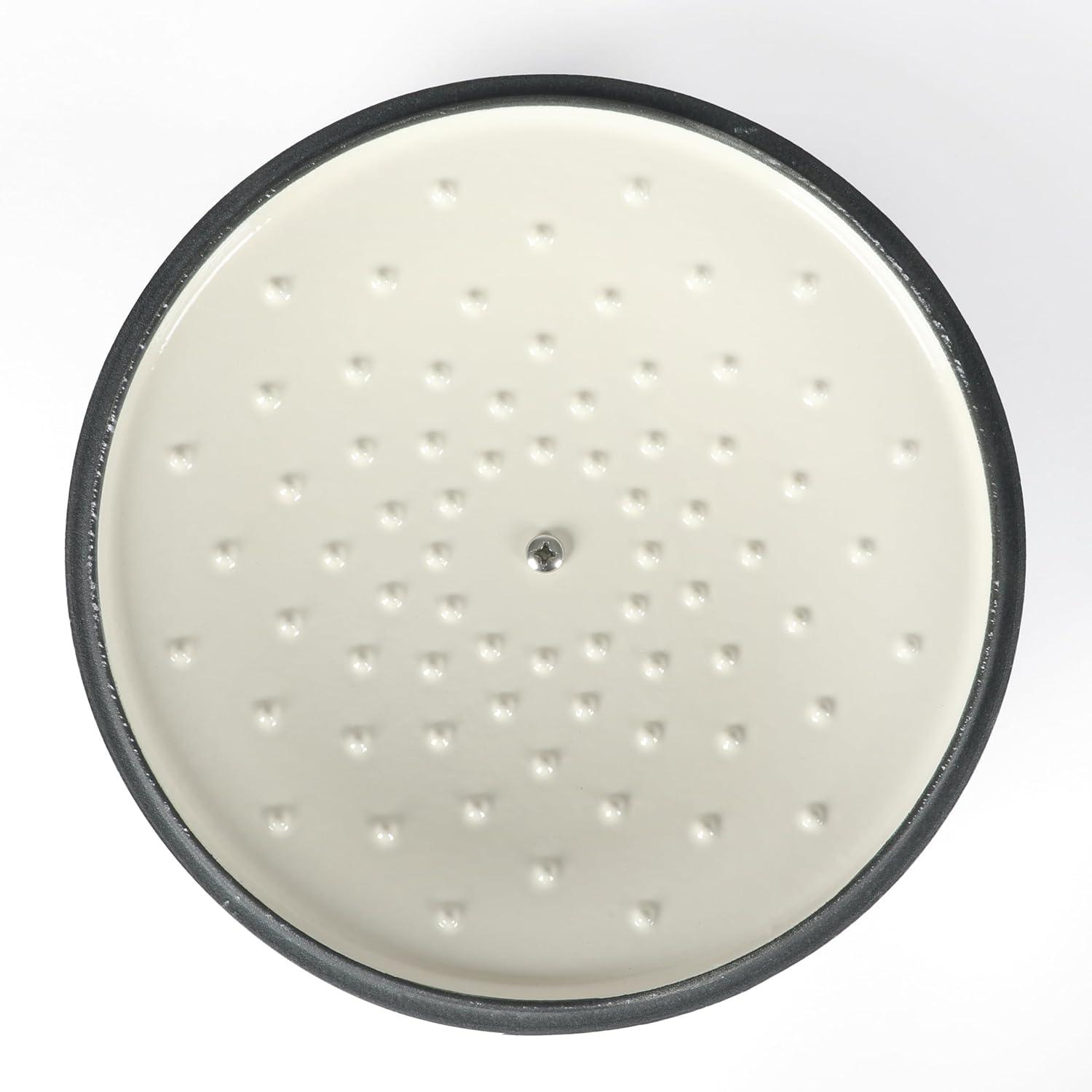 imageMARTHA STEWART Gatwick 7 QT Enamel Cast Iron Dutch Oven Pot with Lid Martha BlueGray