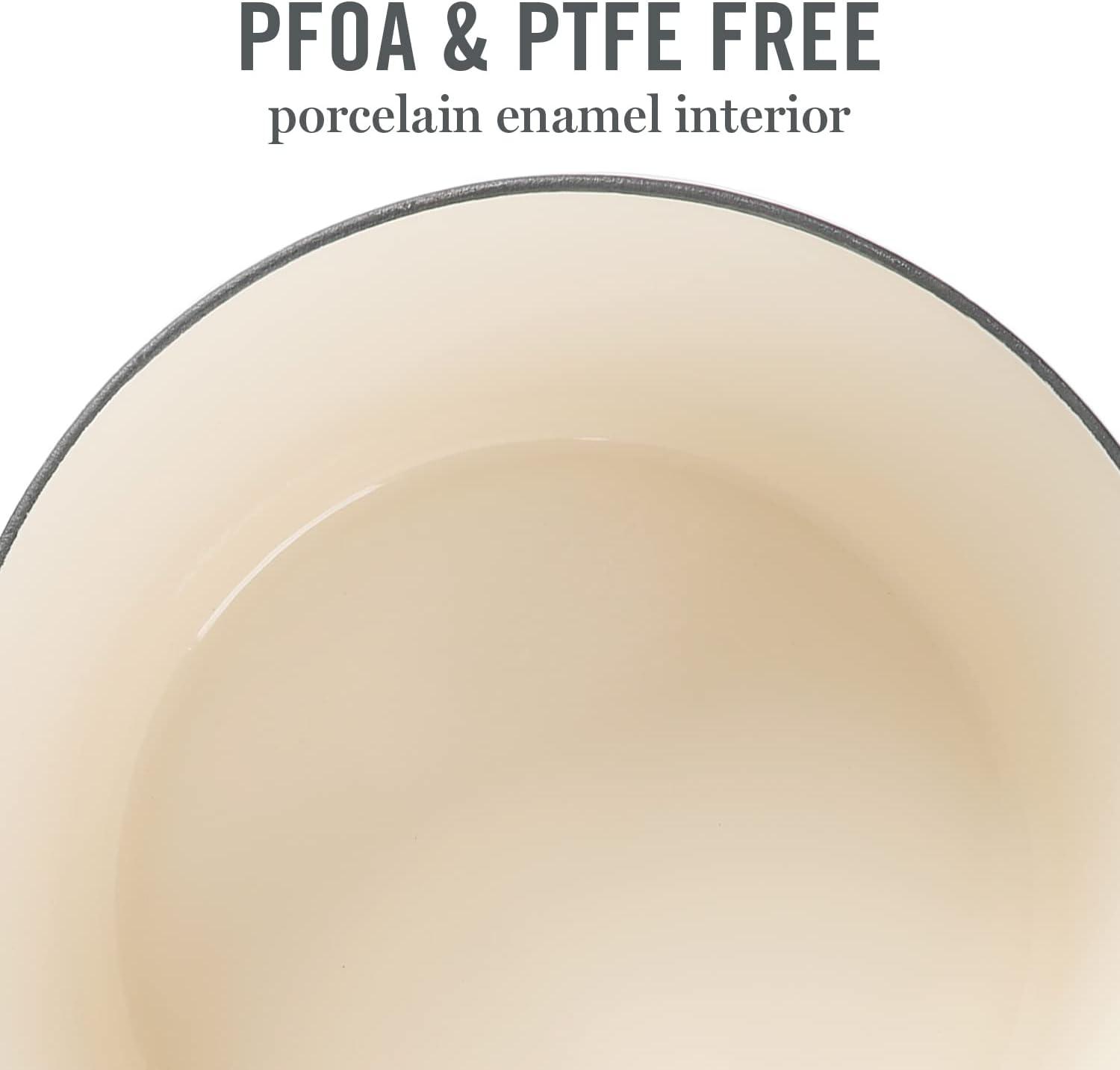 imageMARTHA STEWART Gatwick 7 QT Enamel Cast Iron Dutch Oven Pot with Lid Martha BlueNavy w Gold Knob