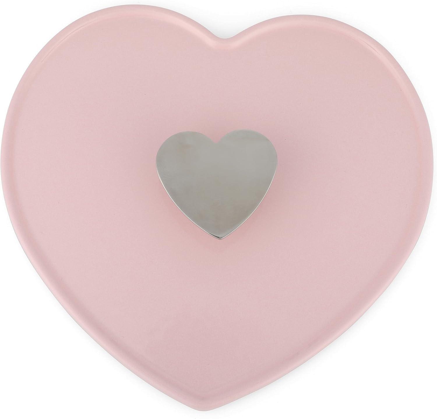 imageMARTHA STEWART Gatwick 7 QT Enamel Cast Iron Dutch Oven Pot with Lid Martha BluePink Heart Shaped