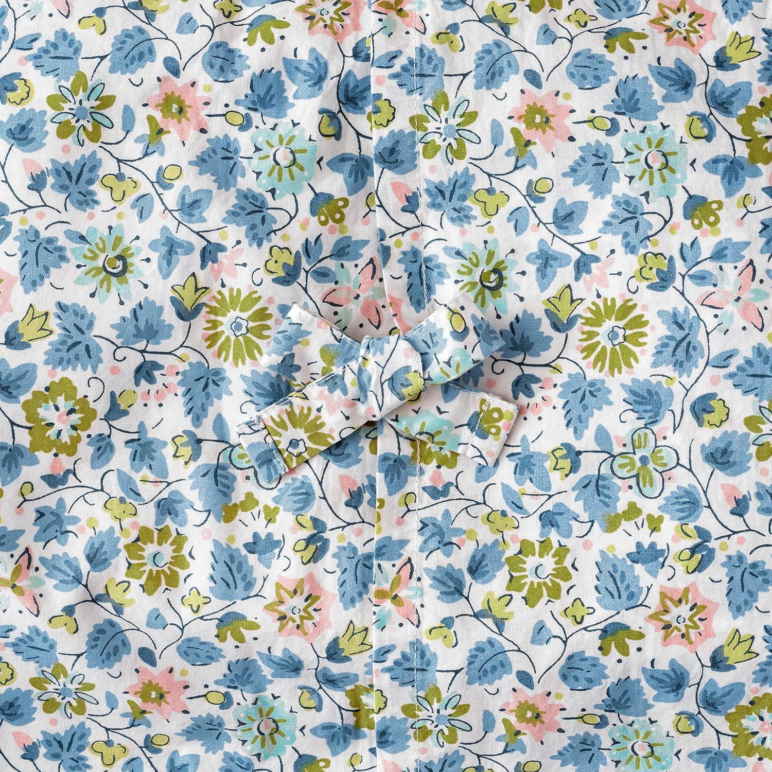 imageMARTHA STEWART Natalie King Size Duvet 3 Piece Set1 Duvet Cover 2 Pillow Shams Crinkle Velvet Texture Soft ampamp Royal Machine Wash 104quotx92quot with Button Closure ChampagneFloral Multi