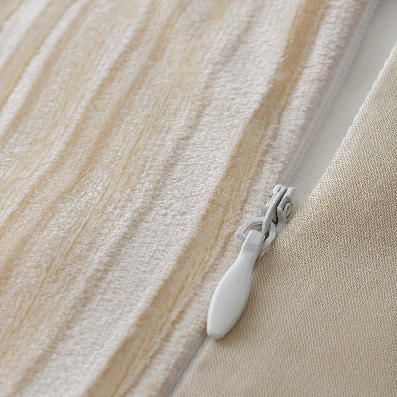 imageMARTHA STEWART Natalie King Size Duvet 3 Piece Set1 Duvet Cover 2 Pillow Shams Crinkle Velvet Texture Soft ampamp Royal Machine Wash 104quotx92quot with Button Closure ChampagneChampagne