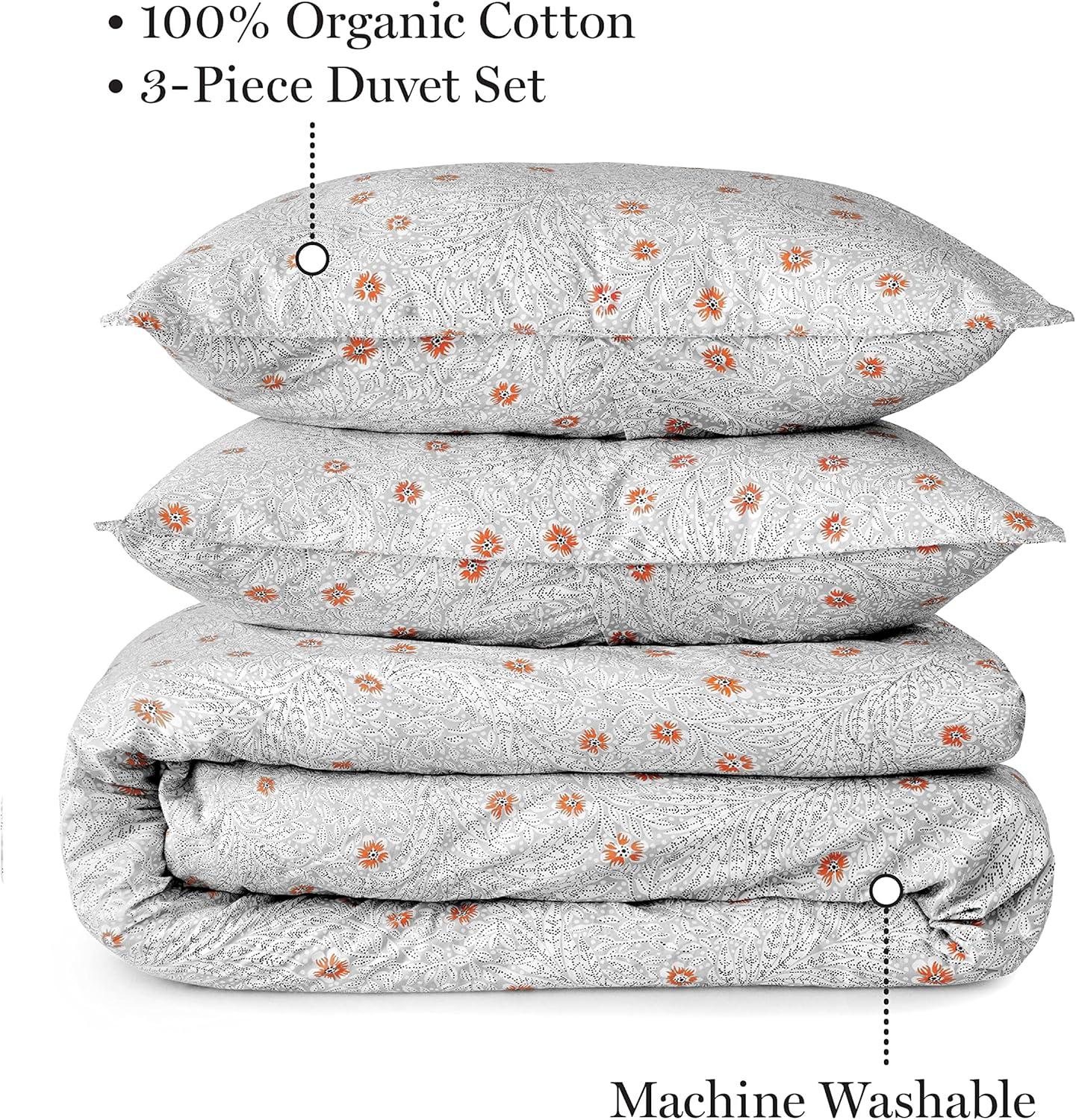 imageMARTHA STEWART Natalie King Size Duvet 3 Piece Set1 Duvet Cover 2 Pillow Shams Crinkle Velvet Texture Soft ampamp Royal Machine Wash 104quotx92quot with Button Closure ChampagneMulticolor