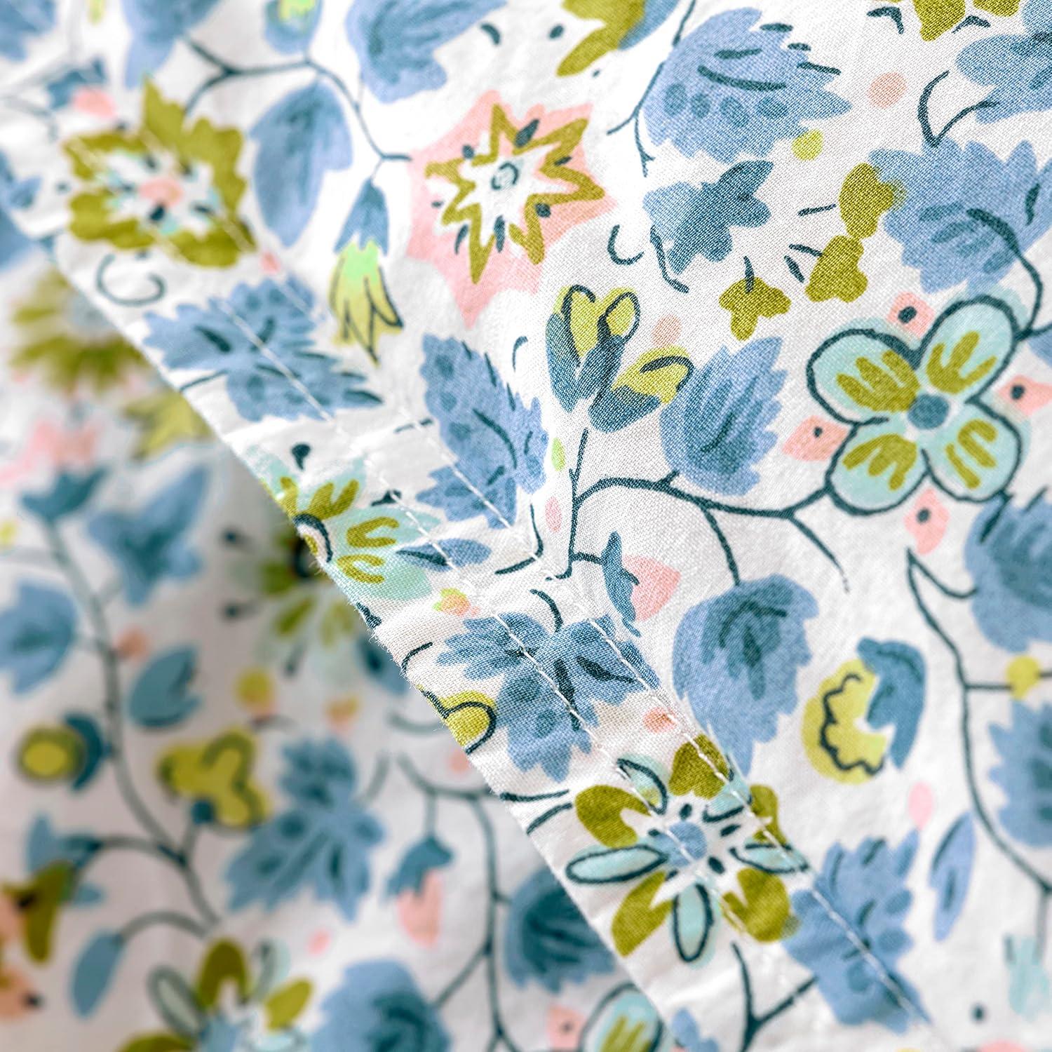 imageMARTHA STEWART Natalie King Size Duvet 3 Piece Set1 Duvet Cover 2 Pillow Shams Crinkle Velvet Texture Soft ampamp Royal Machine Wash 104quotx92quot with Button Closure ChampagneFloral Multi