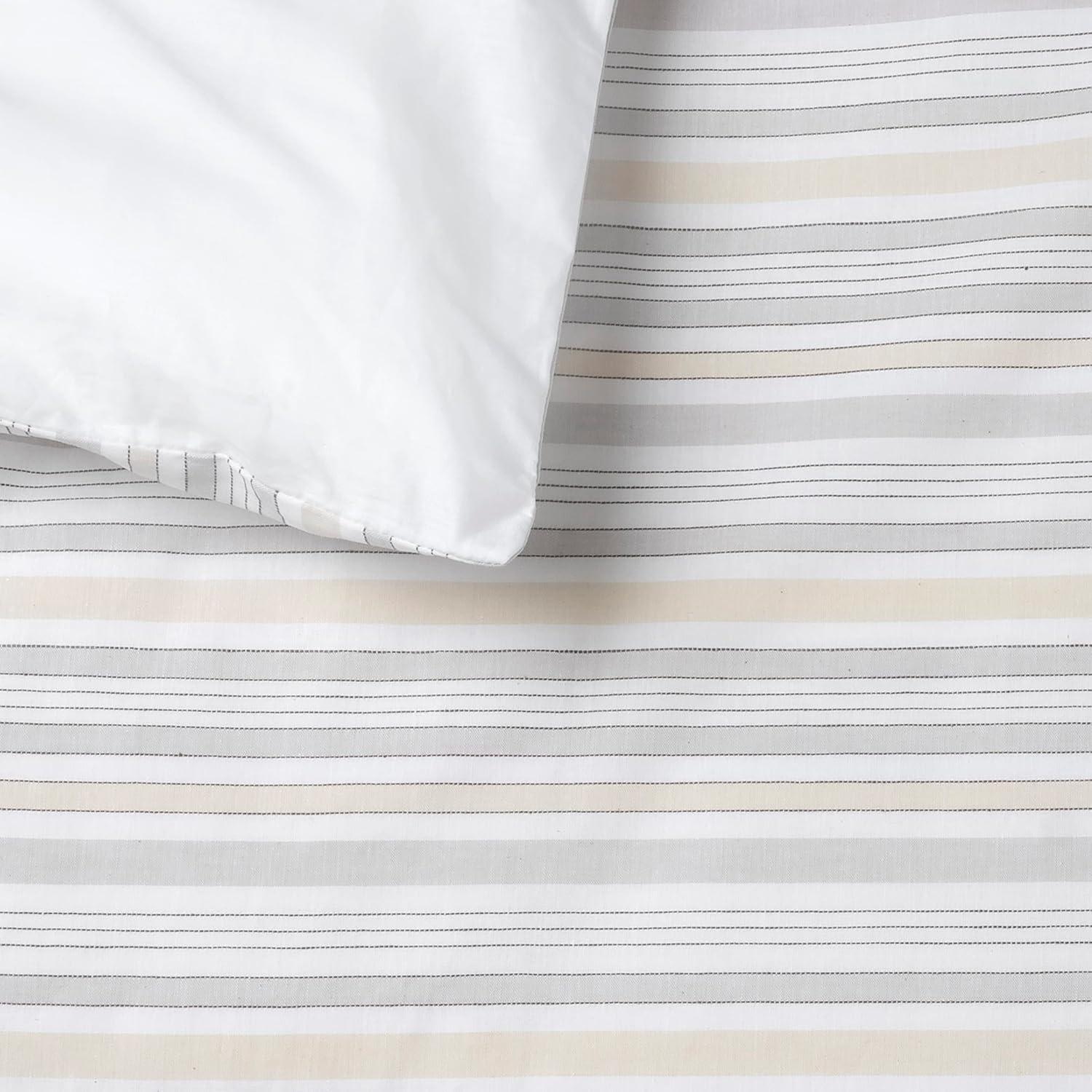 imageMARTHA STEWART Natalie King Size Duvet 3 Piece Set1 Duvet Cover 2 Pillow Shams Crinkle Velvet Texture Soft ampamp Royal Machine Wash 104quotx92quot with Button Closure ChampagneGrey Oat