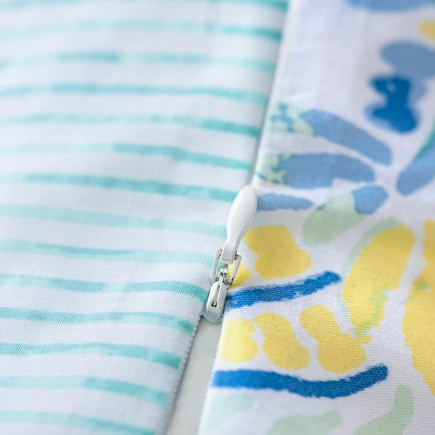 imageMARTHA STEWART Natalie King Size Duvet 3 Piece Set1 Duvet Cover 2 Pillow Shams Crinkle Velvet Texture Soft ampamp Royal Machine Wash 104quotx92quot with Button Closure ChampagneAqua