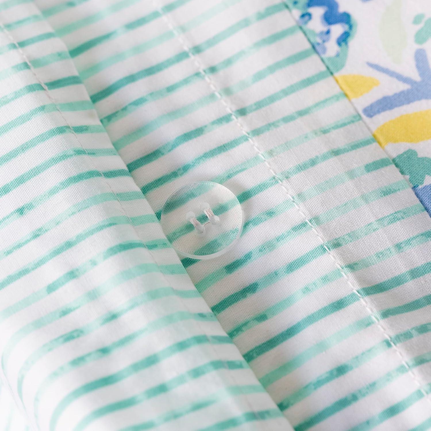 imageMARTHA STEWART Natalie King Size Duvet 3 Piece Set1 Duvet Cover 2 Pillow Shams Crinkle Velvet Texture Soft ampamp Royal Machine Wash 104quotx92quot with Button Closure ChampagneAqua