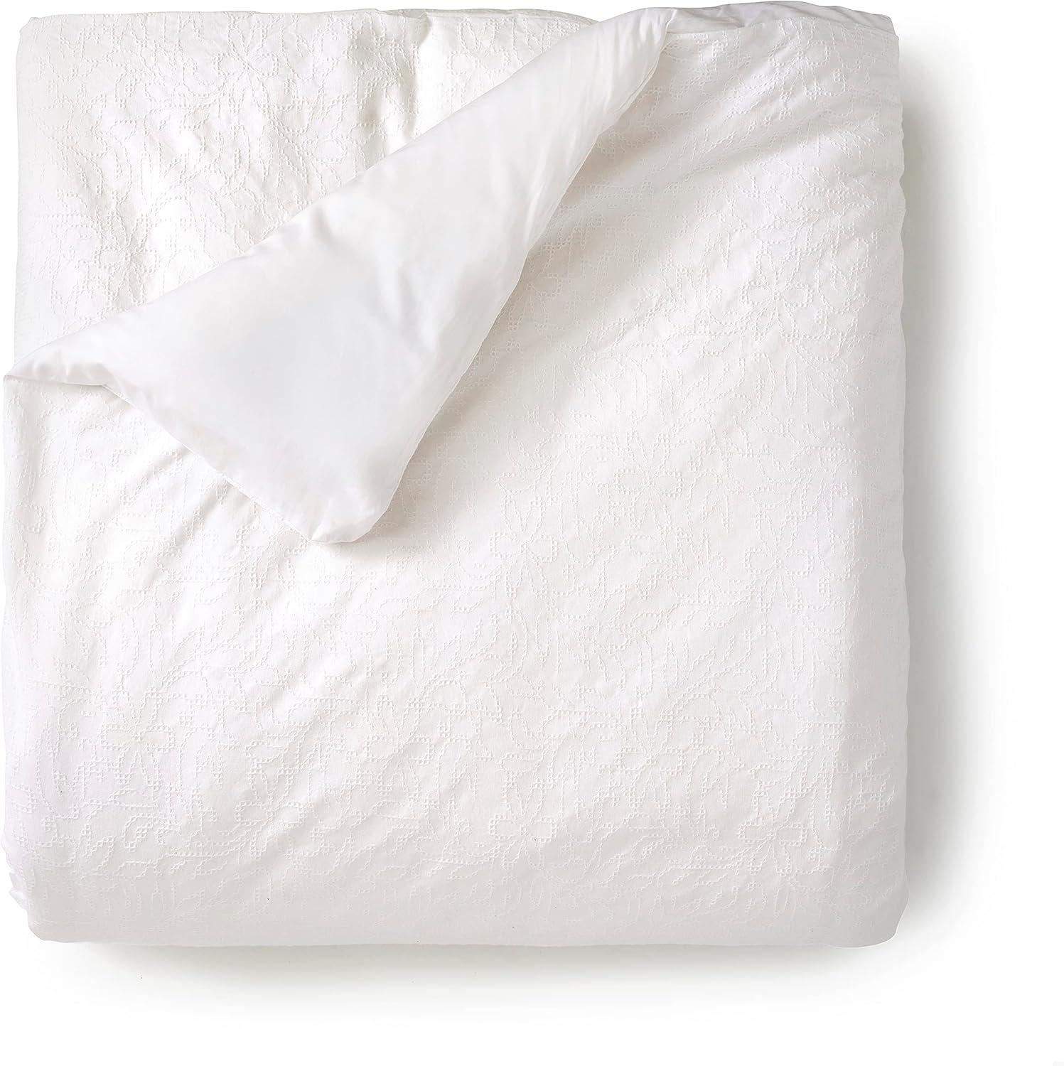 imageMARTHA STEWART Natalie King Size Duvet 3 Piece Set1 Duvet Cover 2 Pillow Shams Crinkle Velvet Texture Soft ampamp Royal Machine Wash 104quotx92quot with Button Closure ChampagneSolid White