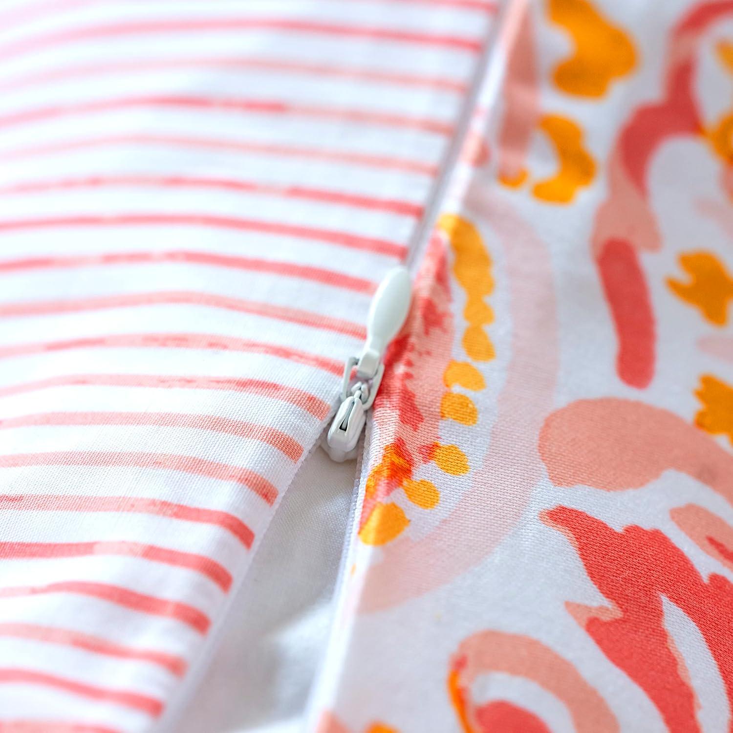 imageMARTHA STEWART Natalie King Size Duvet 3 Piece Set1 Duvet Cover 2 Pillow Shams Crinkle Velvet Texture Soft ampamp Royal Machine Wash 104quotx92quot with Button Closure ChampagneOrange