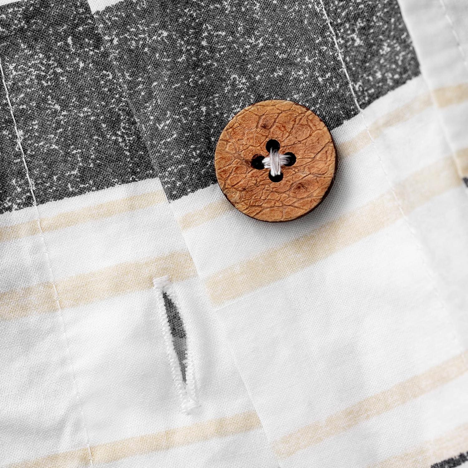 imageMARTHA STEWART Natalie King Size Duvet 3 Piece Set1 Duvet Cover 2 Pillow Shams Crinkle Velvet Texture Soft ampamp Royal Machine Wash 104quotx92quot with Button Closure ChampagneIron Gate