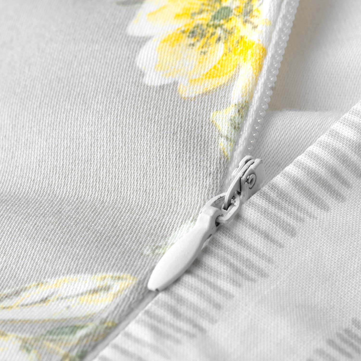 imageMARTHA STEWART Natalie King Size Duvet 3 Piece Set1 Duvet Cover 2 Pillow Shams Crinkle Velvet Texture Soft ampamp Royal Machine Wash 104quotx92quot with Button Closure ChampagneGrey Yellow