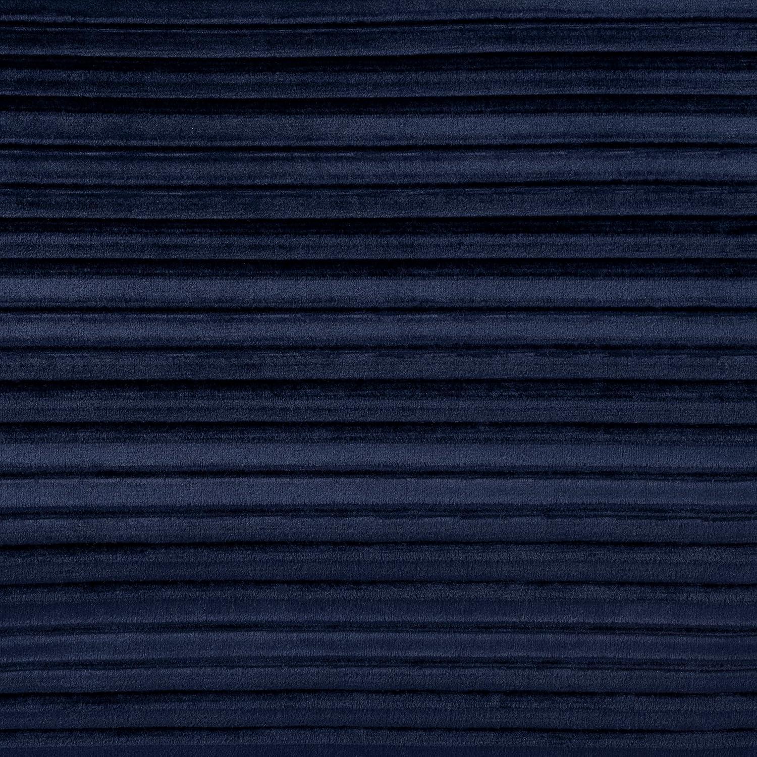 imageMARTHA STEWART Natalie King Size Duvet 3 Piece Set1 Duvet Cover 2 Pillow Shams Crinkle Velvet Texture Soft ampamp Royal Machine Wash 104quotx92quot with Button Closure ChampagneNavy