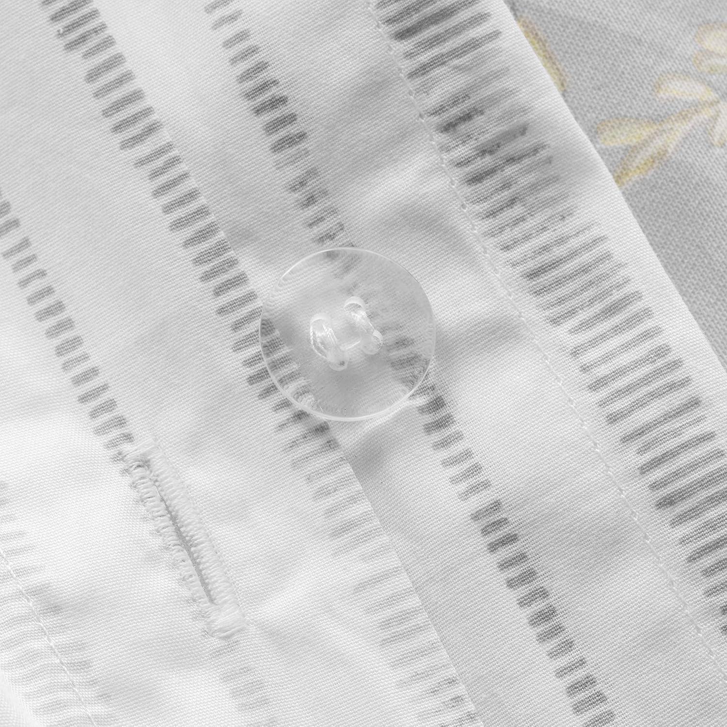 imageMARTHA STEWART Natalie King Size Duvet 3 Piece Set1 Duvet Cover 2 Pillow Shams Crinkle Velvet Texture Soft ampamp Royal Machine Wash 104quotx92quot with Button Closure ChampagneGrey Yellow