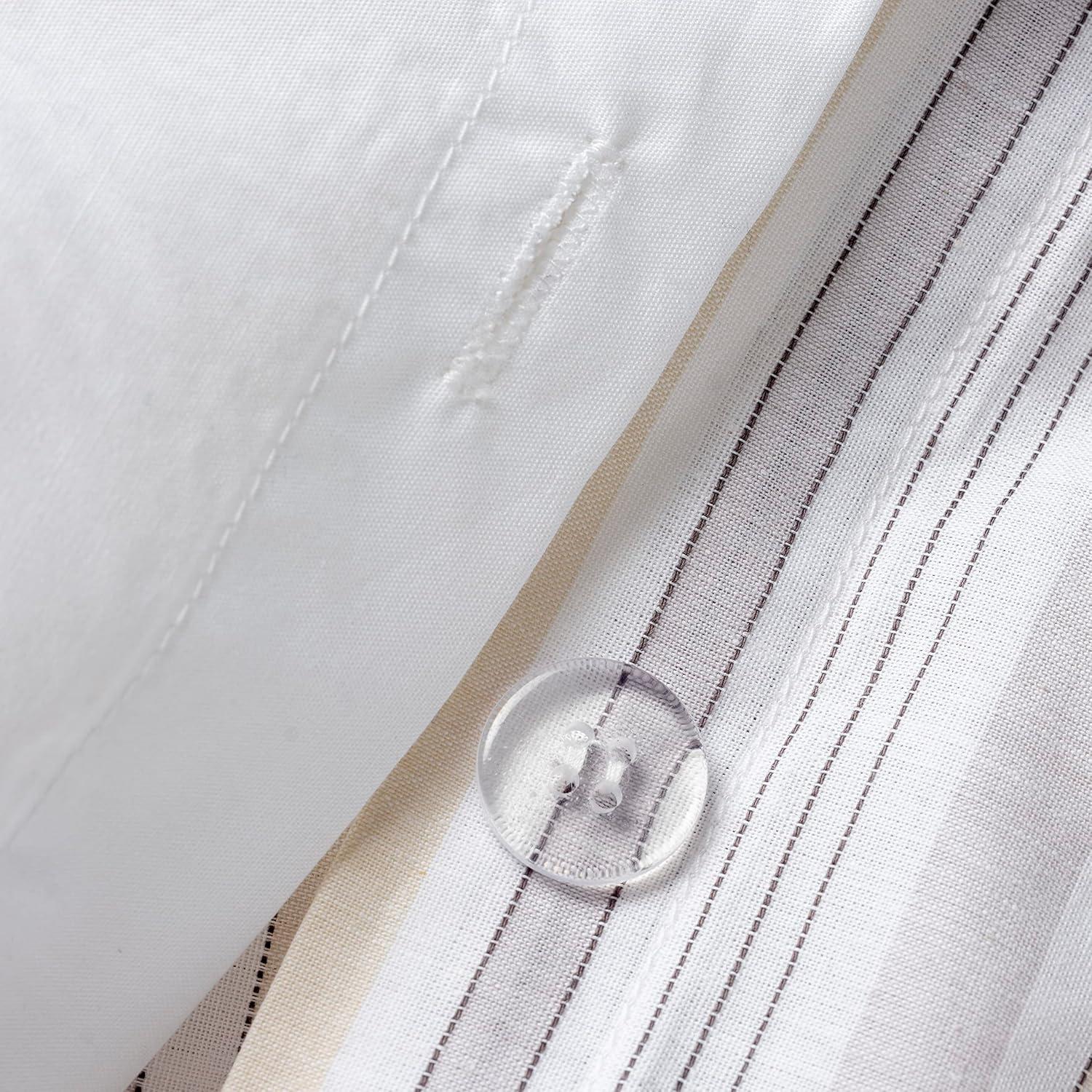 imageMARTHA STEWART Natalie King Size Duvet 3 Piece Set1 Duvet Cover 2 Pillow Shams Crinkle Velvet Texture Soft ampamp Royal Machine Wash 104quotx92quot with Button Closure ChampagneGrey Oat