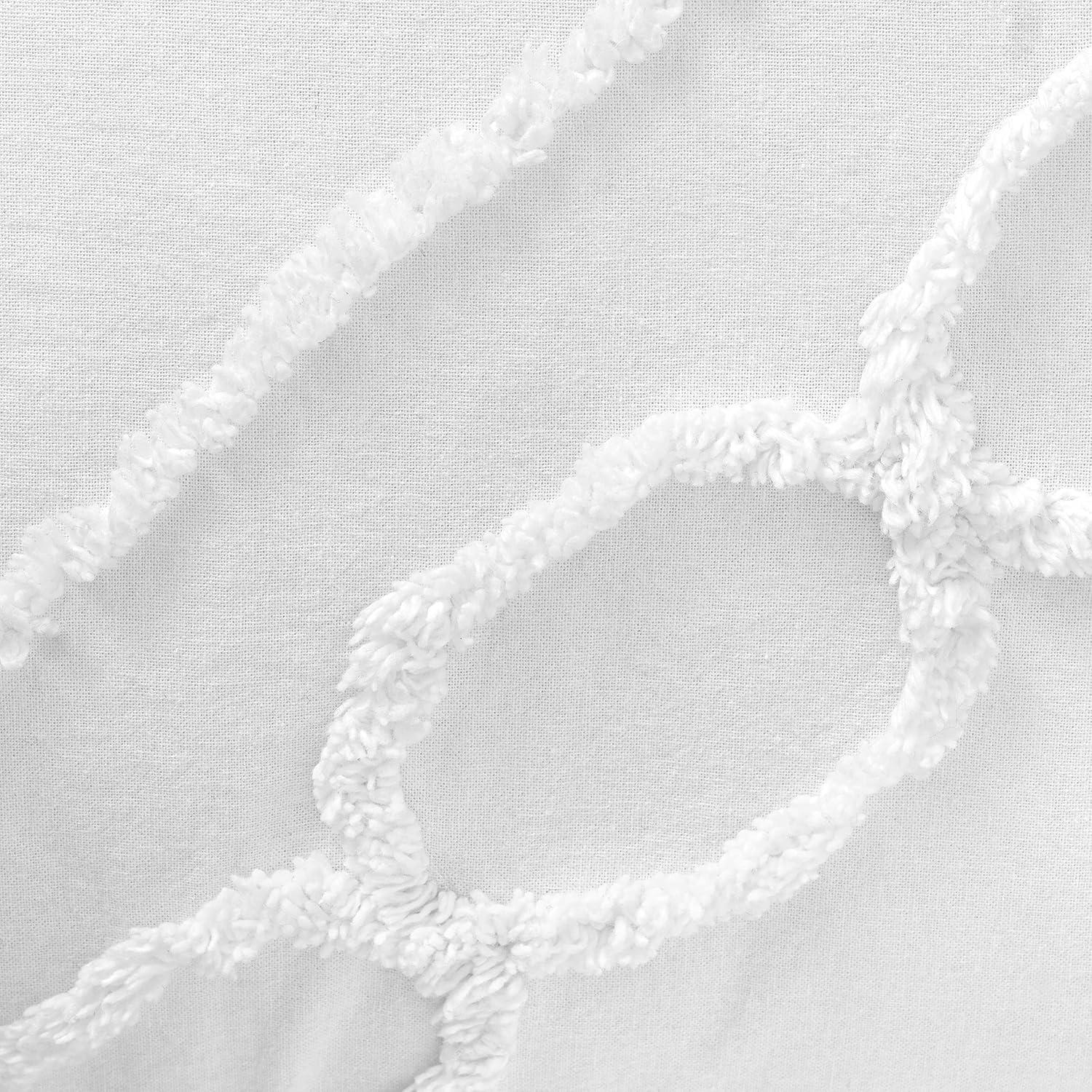 imageMARTHA STEWART Natalie King Size Duvet 3 Piece Set1 Duvet Cover 2 Pillow Shams Crinkle Velvet Texture Soft ampamp Royal Machine Wash 104quotx92quot with Button Closure ChampagneEmbroidered White