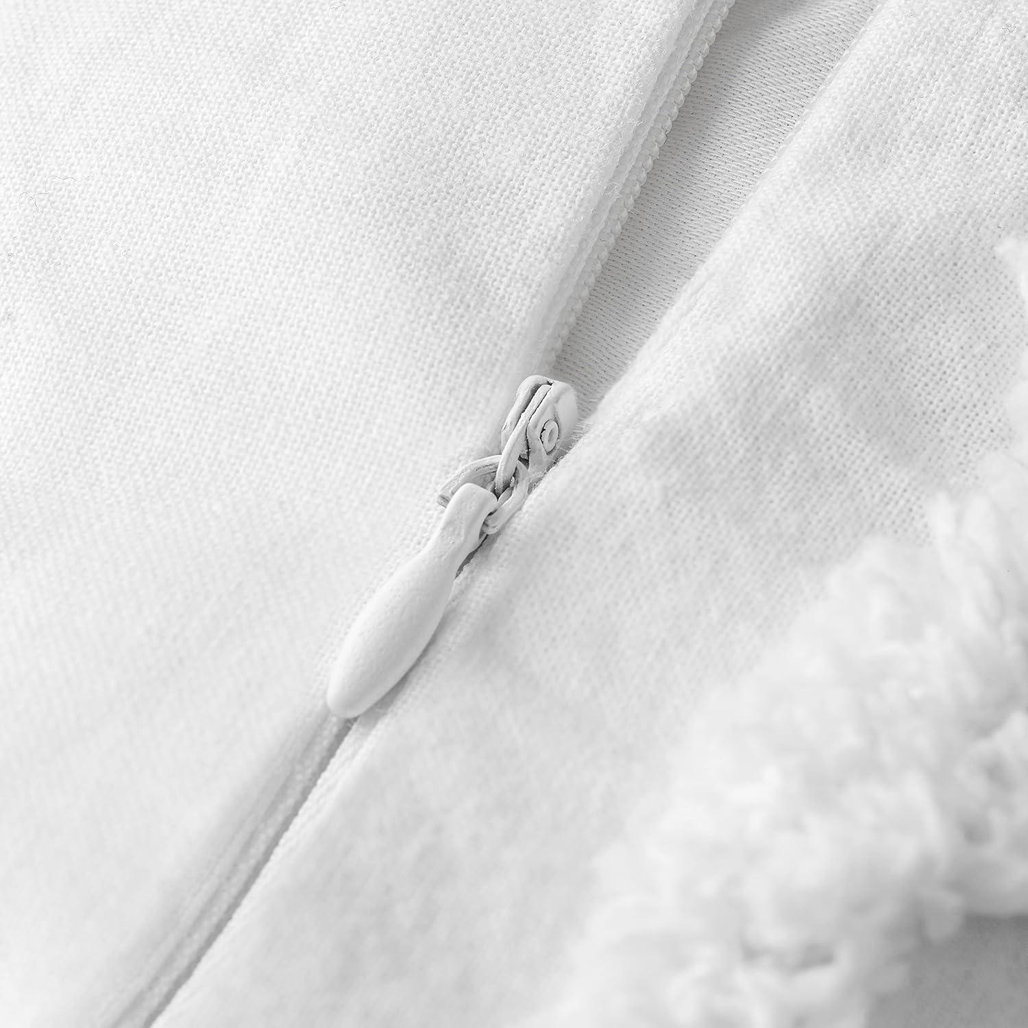 imageMARTHA STEWART Natalie King Size Duvet 3 Piece Set1 Duvet Cover 2 Pillow Shams Crinkle Velvet Texture Soft ampamp Royal Machine Wash 104quotx92quot with Button Closure ChampagneEmbroidered White