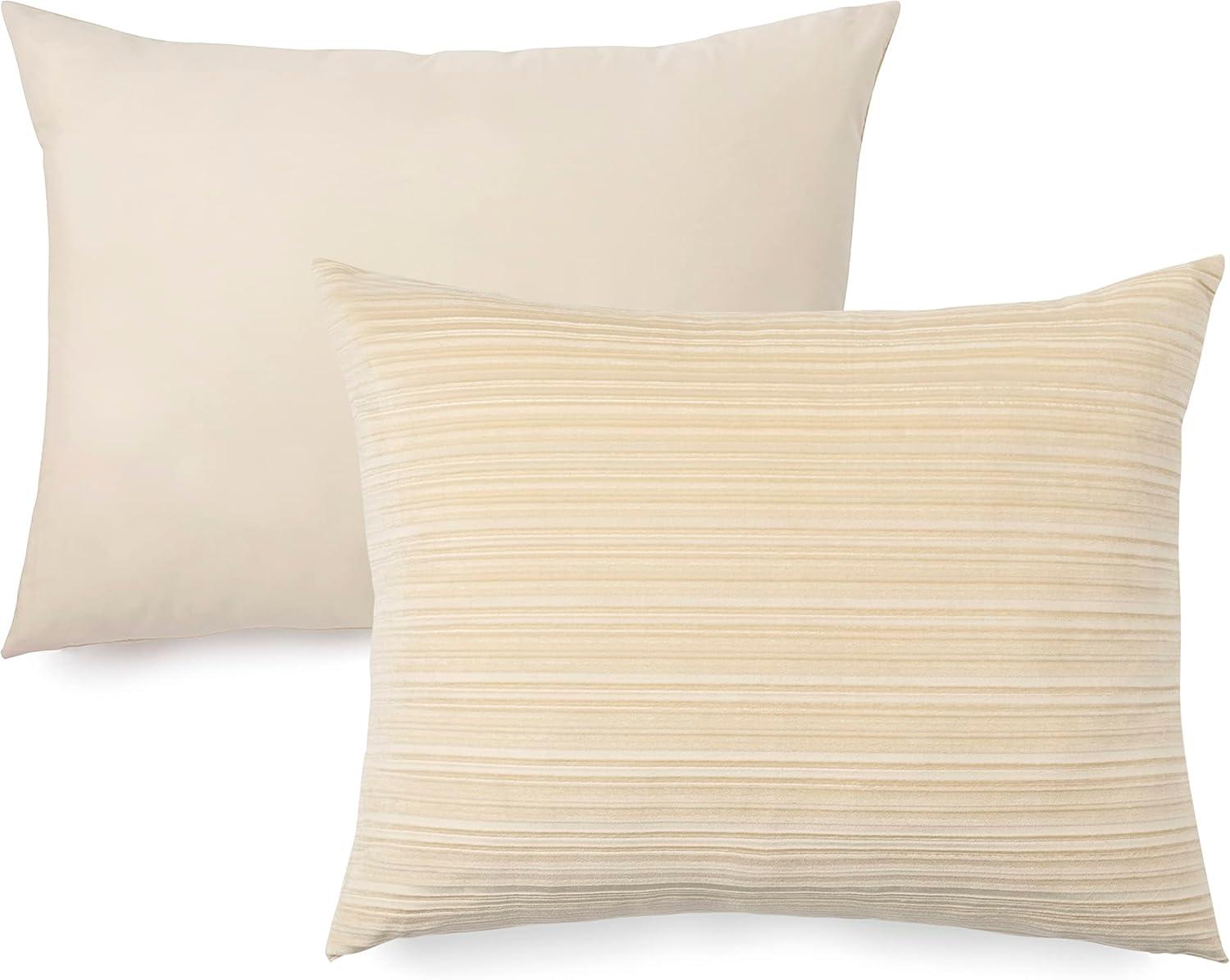 imageMARTHA STEWART Natalie King Size Duvet 3 Piece Set1 Duvet Cover 2 Pillow Shams Crinkle Velvet Texture Soft ampamp Royal Machine Wash 104quotx92quot with Button Closure ChampagneChampagne