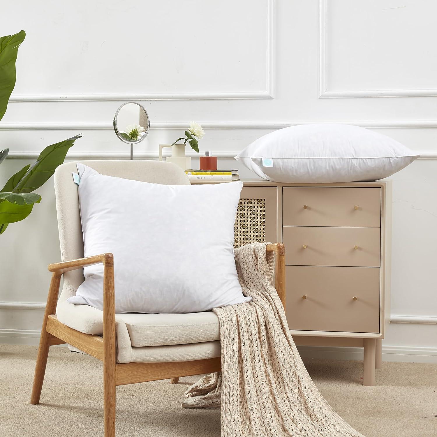 imageMARTHA STEWART Square Couch and Bed Decorative Pillows 2 Pack Throw Insert for CoversEuro Size 26 x2626X26Pack of 2