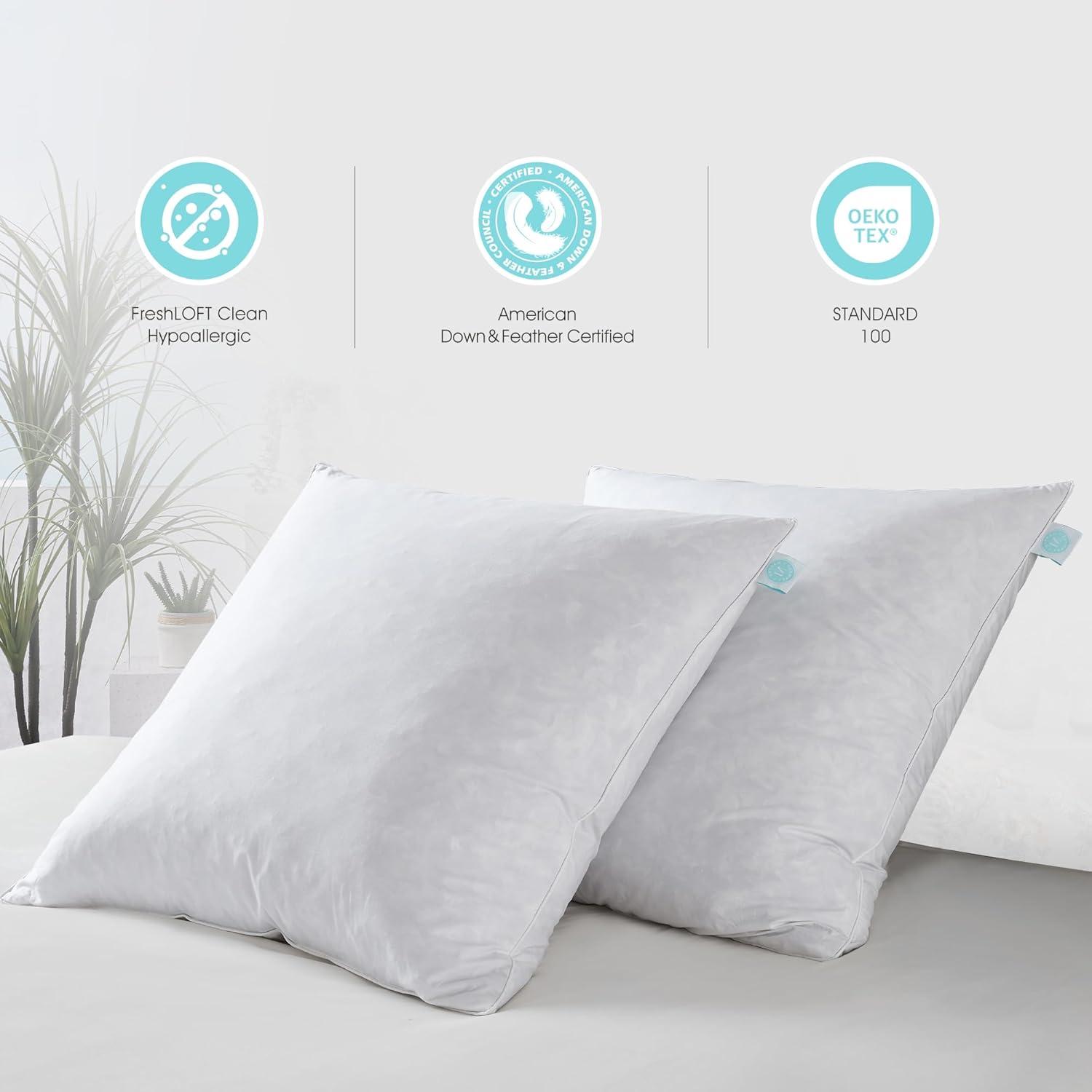 imageMARTHA STEWART Square Couch and Bed Decorative Pillows 2 Pack Throw Insert for CoversEuro Size 26 x2626X26Pack of 2