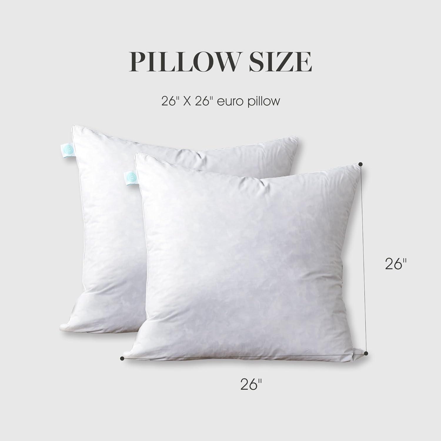 imageMARTHA STEWART Square Couch and Bed Decorative Pillows 2 Pack Throw Insert for CoversEuro Size 26 x2626X26Pack of 2