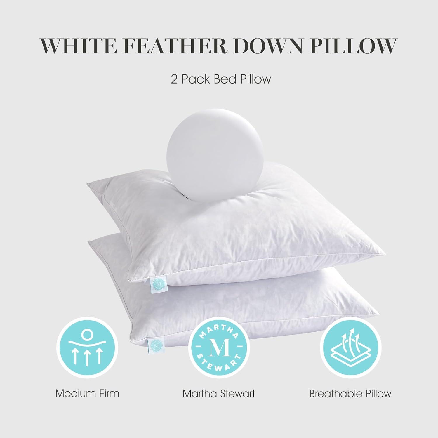 imageMARTHA STEWART Square Couch and Bed Decorative Pillows 2 Pack Throw Insert for CoversEuro Size 26 x2626X26Pack of 2