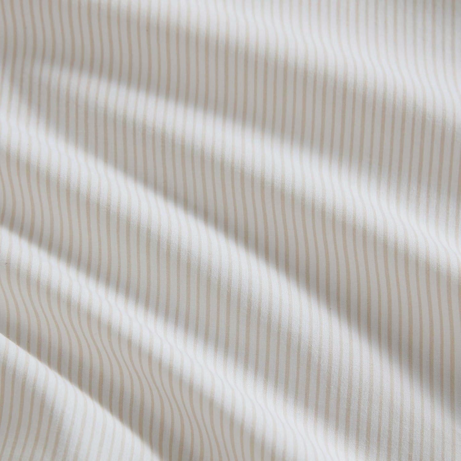 imageMartha Stewart Full Size Sheets Set Crisp ampamp Tailored Cooling Sheets wa Naturally Smooth Cotton Percale Lightweight Feel Bed Sheets with Matching Pillowcases ampamp Fitted Sheet Stripe BlueStripe White