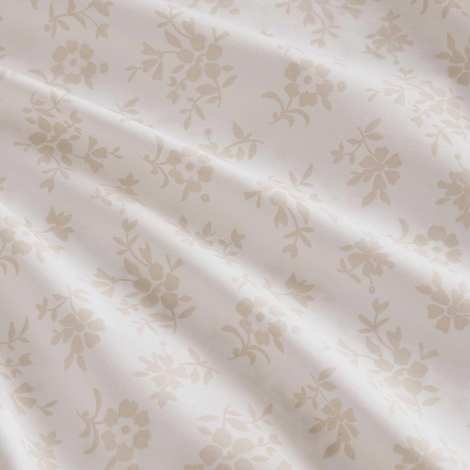 imageMartha Stewart Full Size Sheets Set Crisp ampamp Tailored Cooling Sheets wa Naturally Smooth Cotton Percale Lightweight Feel Bed Sheets with Matching Pillowcases ampamp Fitted Sheet Stripe BlueFloral White