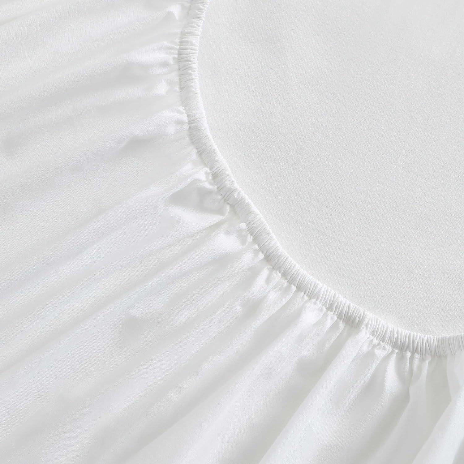 imageMartha Stewart Full Size Sheets Set Crisp ampamp Tailored Cooling Sheets wa Naturally Smooth Cotton Percale Lightweight Feel Matching Pillowcases ampamp Fitted Sheet Skylands Solid BeigeLilly Pond Leaf Green