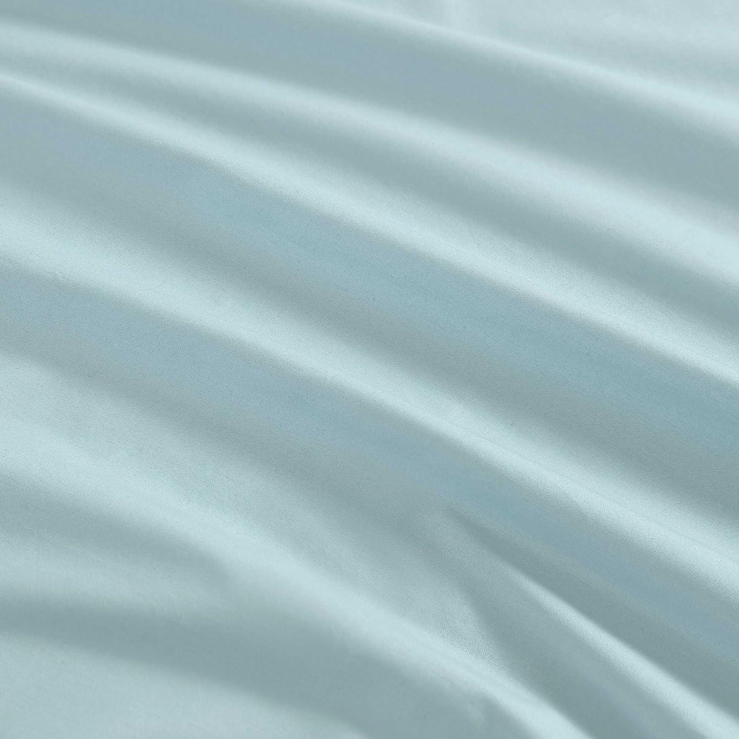 imageMartha Stewart Full Size Sheets Set Crisp ampamp Tailored Cooling Sheets wa Naturally Smooth Cotton Percale Lightweight Feel Matching Pillowcases ampamp Fitted Sheet Skylands Solid BeigeSkylands Solid Blue