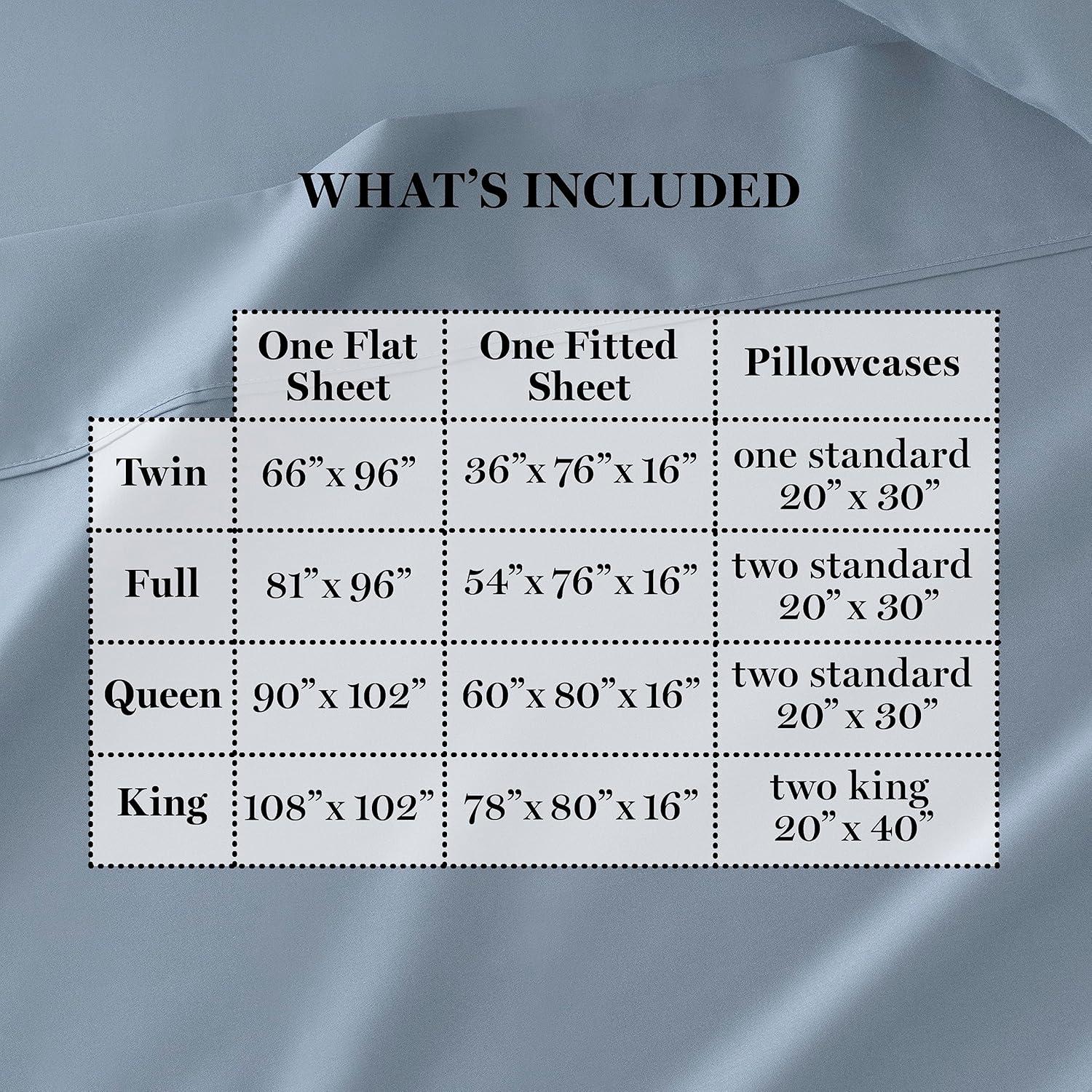imageMartha Stewart 100 Cotton Queen Sheets Set 4 Piece Soft Smooth Durable Easy Care 16quot Deep Pocket Sheets Bedding Sheets Sateen Sheets 1 Flat 1 Fitted 2 Pillowcases Dorm Essential YellowBlue