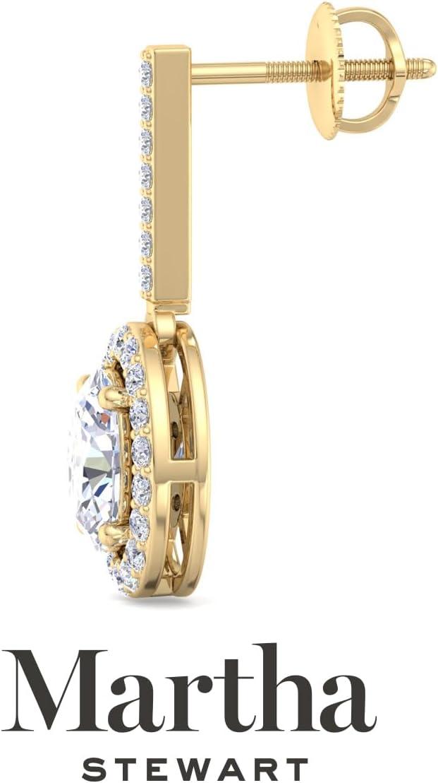imageMartha Stewart 2 12 Carat Lab Grown Diamond Drop Earrings In 14K Gold Oval Shape Lab Grown Diamond Earringsyellowgold