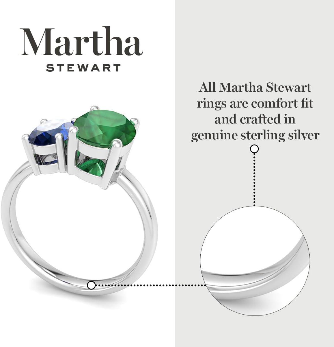 imageMartha Stewart 2 34 Carat Two Stone Gemstone Ring For Women in Sterling Silver Gemstone Jewelry For WomenOption 2