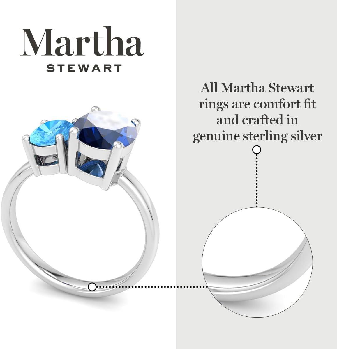 imageMartha Stewart 2 34 Carat Two Stone Gemstone Ring For Women in Sterling Silver Gemstone Jewelry For WomenOption 3