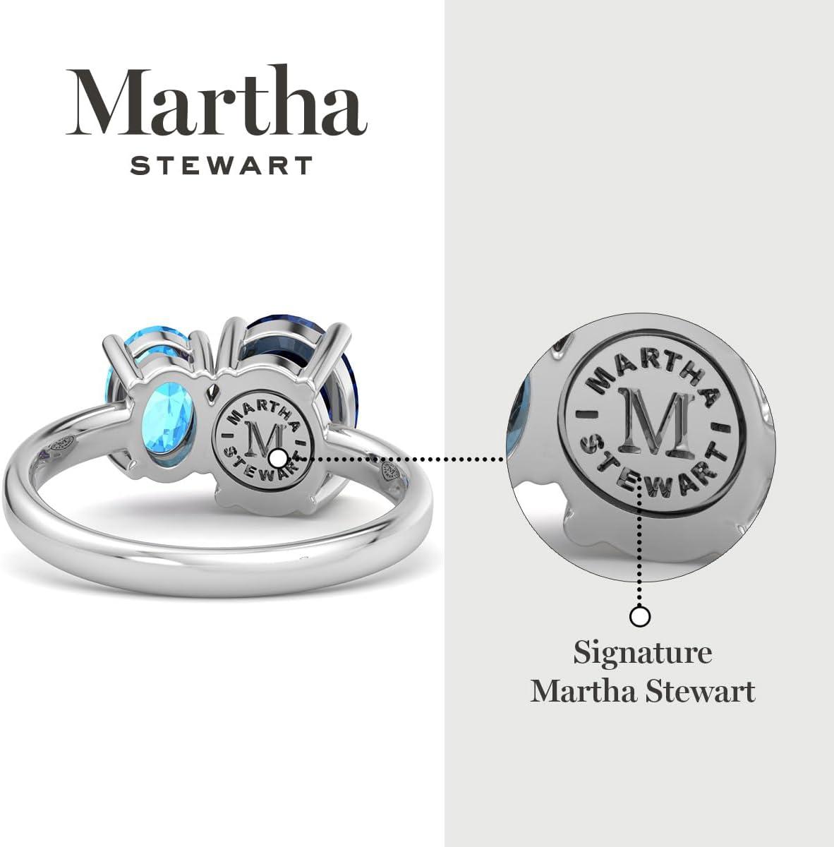 imageMartha Stewart 2 34 Carat Two Stone Gemstone Ring For Women in Sterling Silver Gemstone Jewelry For WomenOption 3