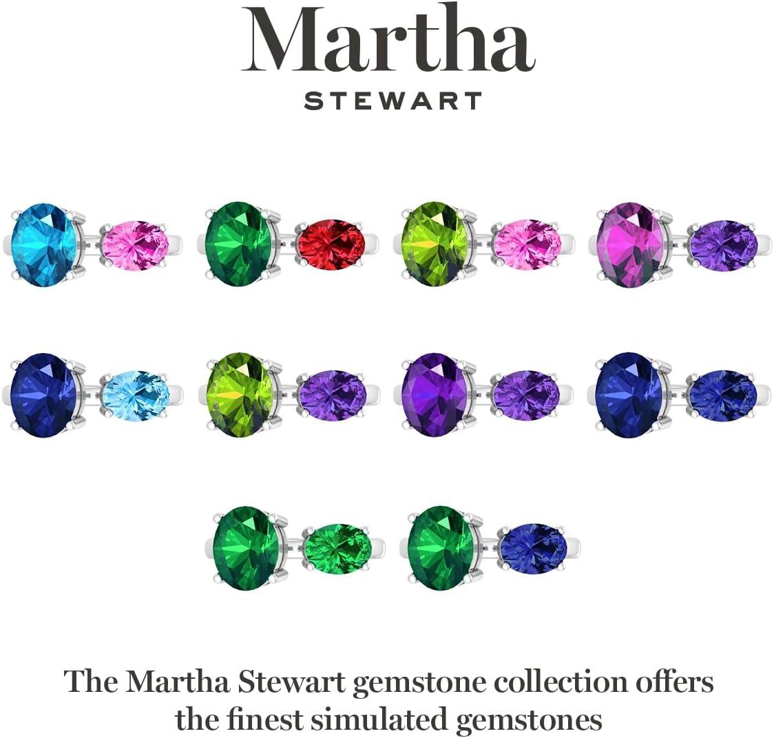 imageMartha Stewart 3 34 Carat Two Stone Gemstone Ring For Women in Sterling Silver Gemstone Jewelry For WomenOption 5