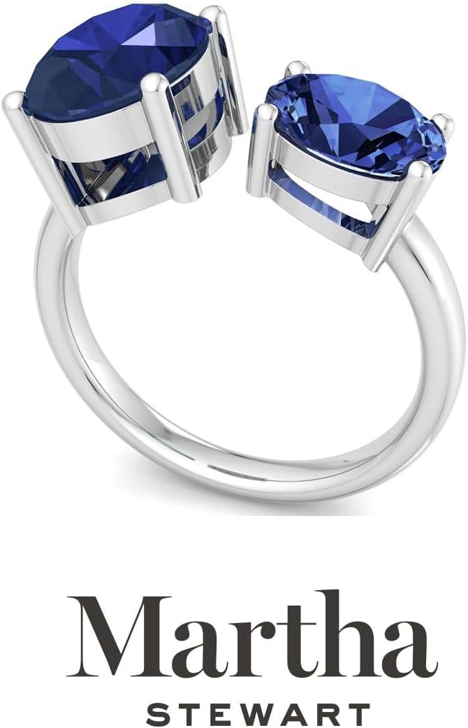 imageMartha Stewart 3 34 Carat Two Stone Gemstone Ring For Women in Sterling Silver Gemstone Jewelry For WomenOption 8