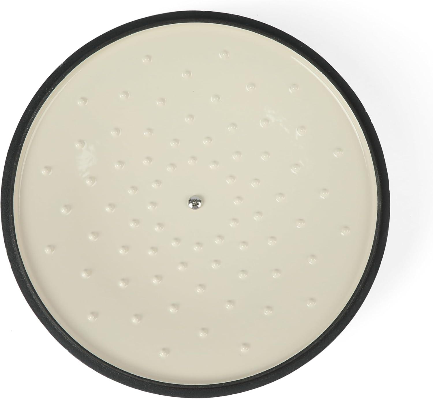 imageMartha Stewart 35Quart Enameled Cast Iron Dutch Oven Braiser Linen wGold KnobLinen w Gold Knob Braiser