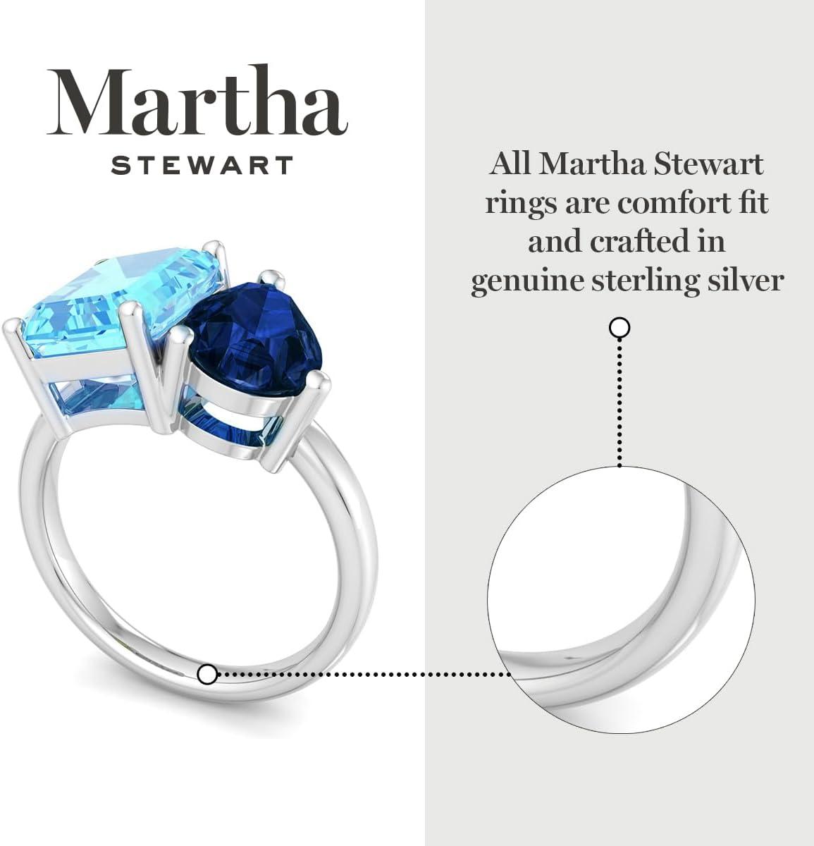 imageMartha Stewart 4 34 Carat Two Stone Gemstone Ring For Women in Sterling Silver Gemstone Jewelry For WomenOption 2