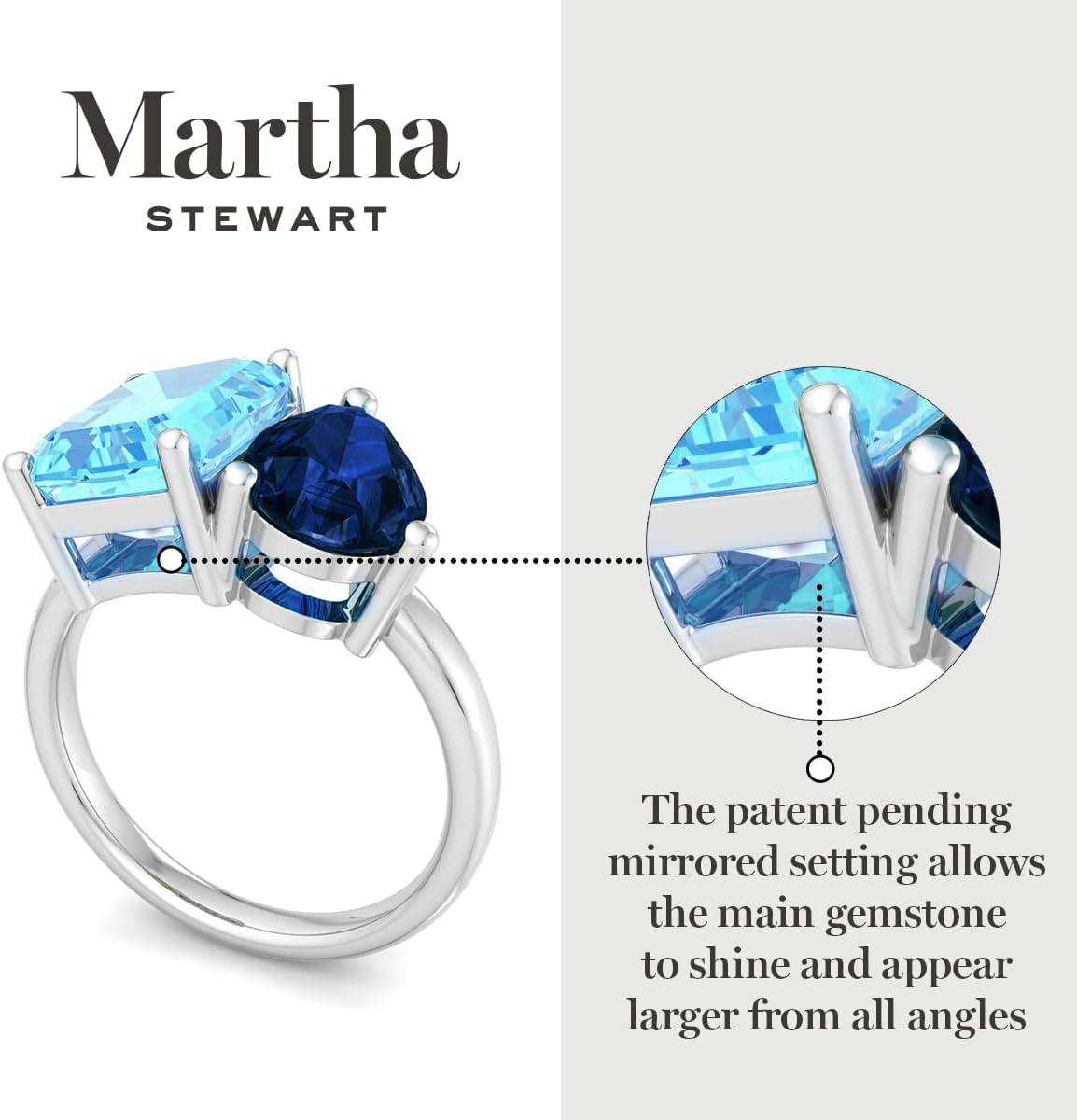imageMartha Stewart 4 34 Carat Two Stone Gemstone Ring For Women in Sterling Silver Gemstone Jewelry For WomenOption 2
