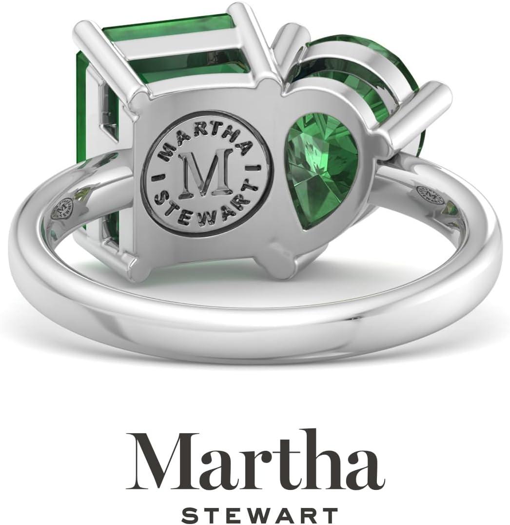 imageMartha Stewart 4 34 Carat Two Stone Gemstone Ring For Women in Sterling Silver Gemstone Jewelry For WomenOption 3