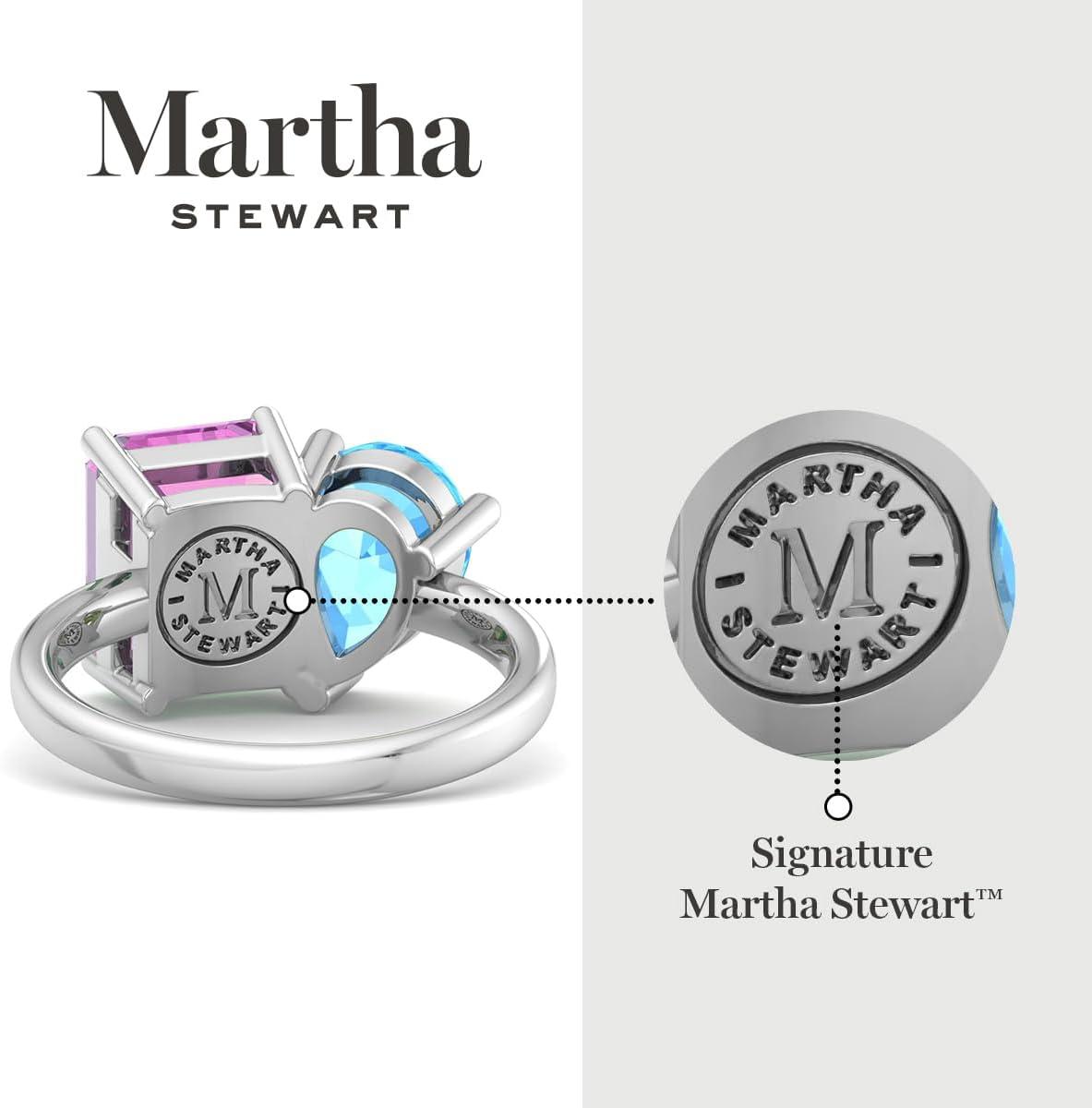 imageMartha Stewart 4 34 Carat Two Stone Gemstone Ring For Women in Sterling Silver Gemstone Jewelry For WomenOption 7