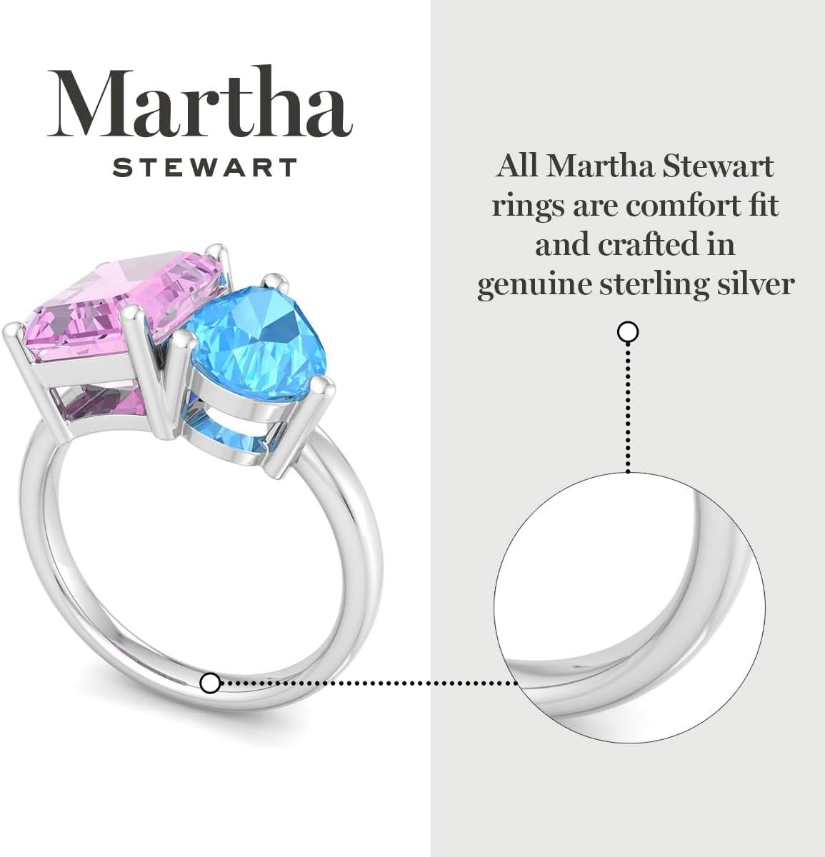 imageMartha Stewart 4 34 Carat Two Stone Gemstone Ring For Women in Sterling Silver Gemstone Jewelry For WomenOption 7