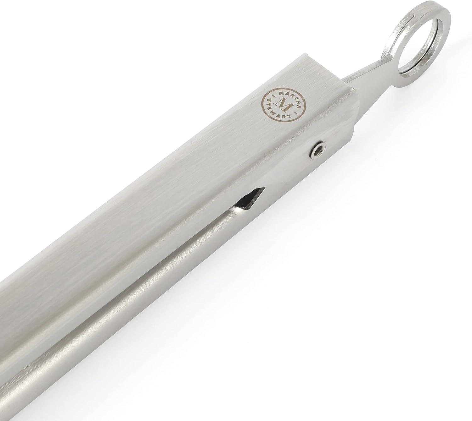 imageMartha Stewart 9Piece Stainless Steel Kitchen Gadget ampamp Tool Set Prep and Serve Utensils Durable ampamp RustResistant Dishwasher Safe Cooking AccessoriesBar Tool Set