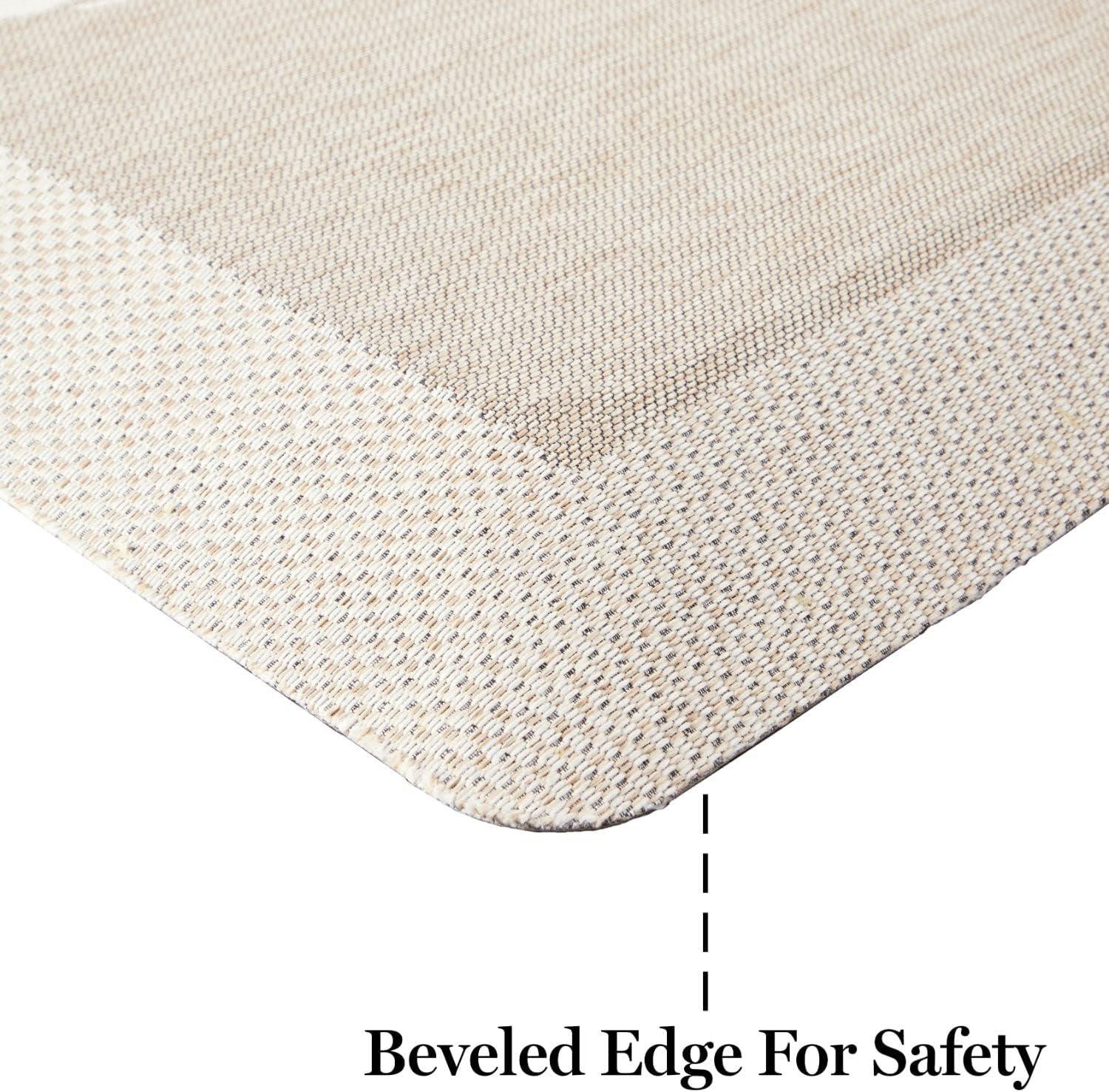 imageMartha Stewart Aloha Modern Pineapple AntiFatigue AirInfused Kitchen Mat Blue 196quotx39quotBeige