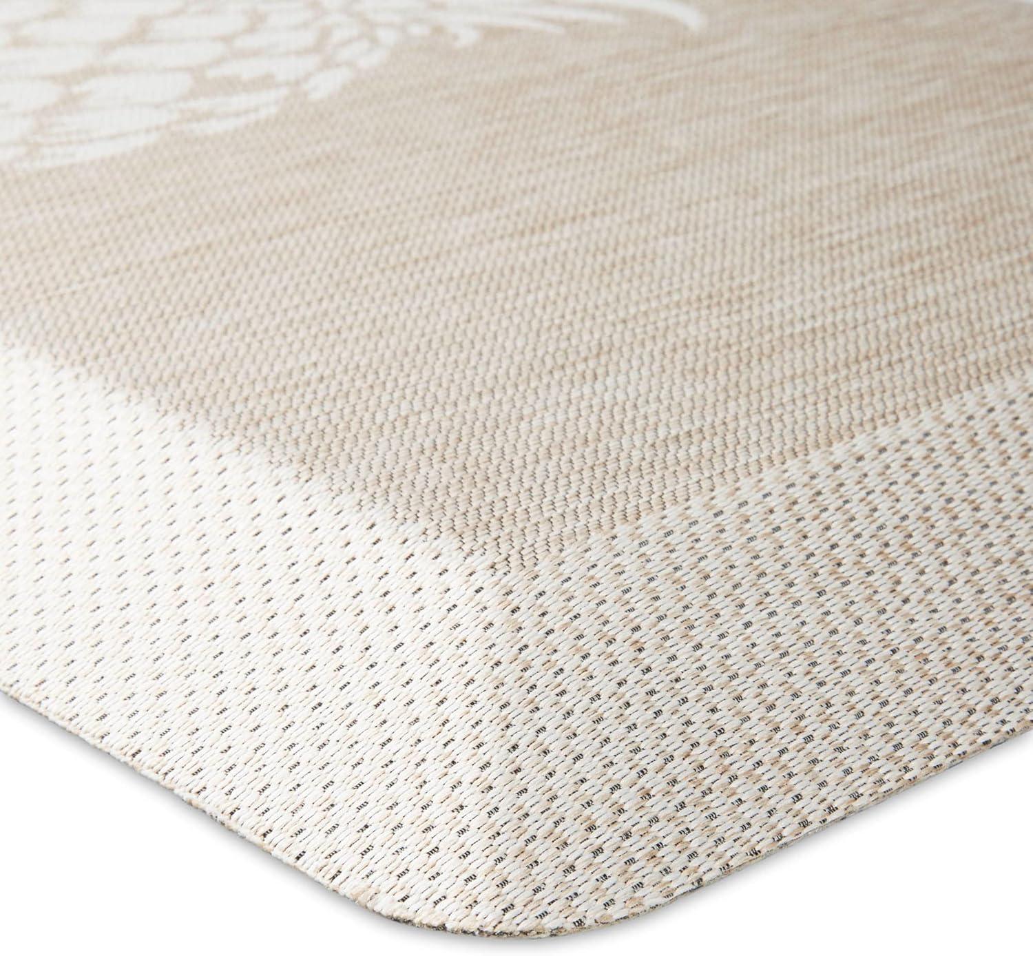 imageMartha Stewart Aloha Modern Pineapple AntiFatigue AirInfused Kitchen Mat Blue 196quotx39quotBeige