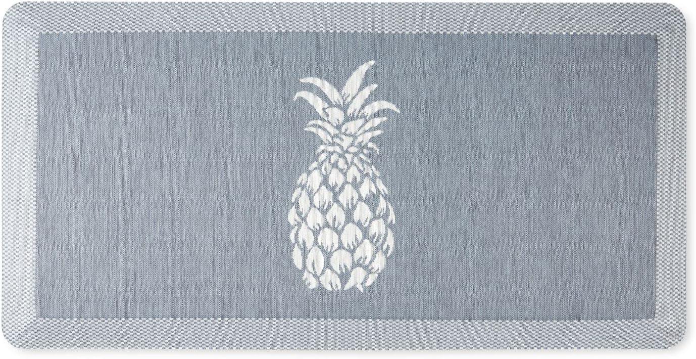 imageMartha Stewart Aloha Modern Pineapple AntiFatigue AirInfused Kitchen Mat Blue 196quotx39quotBlue
