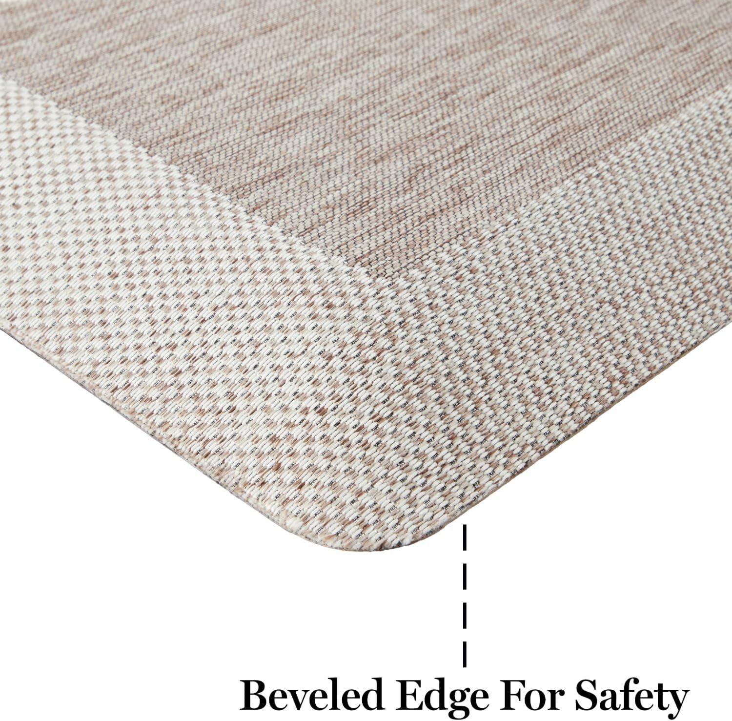 imageMartha Stewart Aloha Modern Pineapple AntiFatigue AirInfused Kitchen Mat Blue 196quotx39quotCoffee Brown