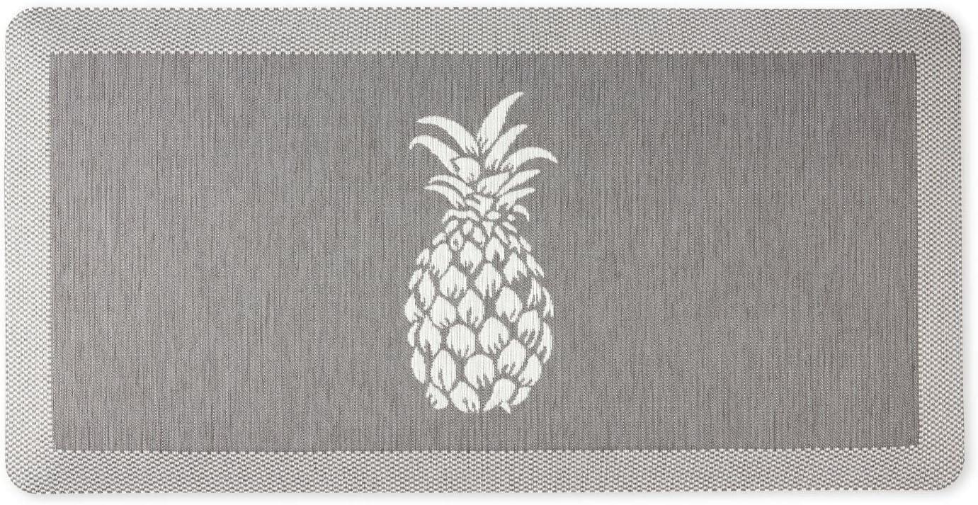 imageMartha Stewart Aloha Modern Pineapple AntiFatigue AirInfused Kitchen Mat Blue 196quotx39quotGrey